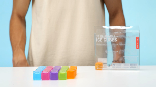 Kikkerland Vassoi Per Cubetti Di Ghiaccio Riutilizzabili - Colorati, 16.3x2.8x13.8 Cm - Foto 12