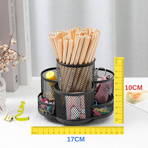 Organizador Giratório 360 Graus para Canetas com 7 Compartimentos - Organização e Praticidade para S