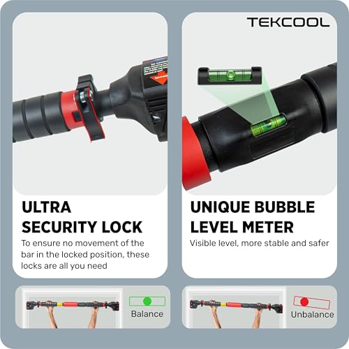 Image of TEKCOOL Pull Up Bars For Home Workout -Chin Up Bar Gym Accessories for Men Door Way Adjustable Hanging Rod Without Screw, Anti-skid Grip, Strength Training Exercise Bar- Pullup Bar