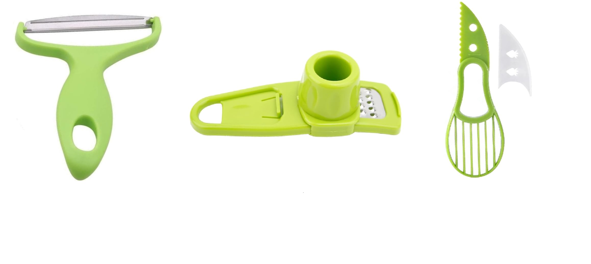 PREMIUM 3 Piece Kitchen Gadget Set (3 IN 1 AVOCADO TOOL, STAINLESS STEEL LETTUCE SHREDDER AND GARLIC MINCER) 3 pieces
