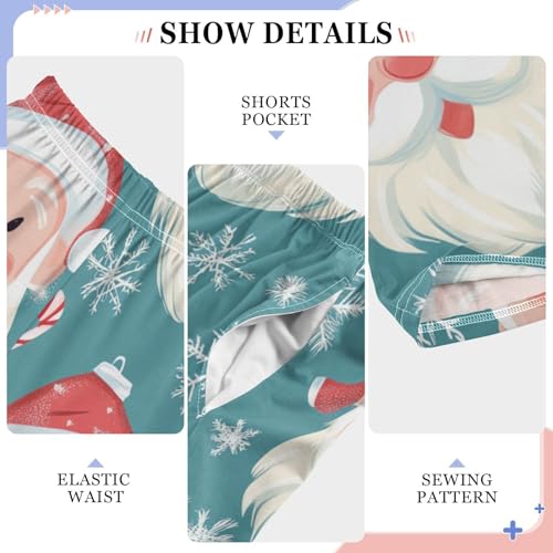 ZZXXB Santa Claus Candy Cane Boys Long Pants Soft Trousers Elastic Waist Kids Lounge Bottoms with Pockets S-XL4