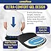 Goodyear Memory Foam Car Seat Cushion – Gel Seat Cushions for Office Chairs, Tailbone Pain Relief Cushion, Cooling Pillow, Slim Fit Car Seat