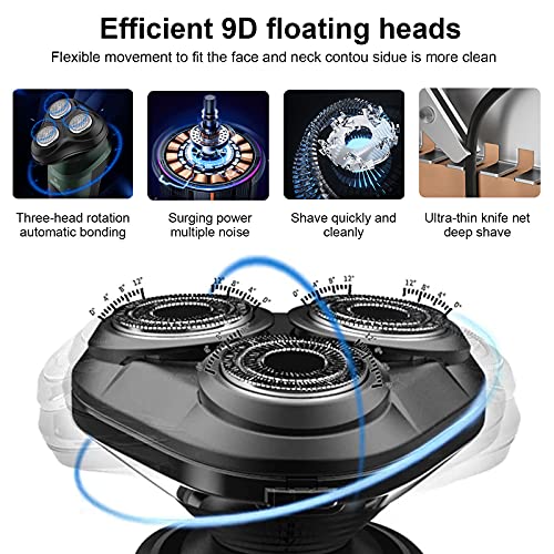 Mens Electric Shaver Washable Razor Multifunctional Beard Trimmer Rotary Shaver Cordless Sideburn Trimmer Nose Trimmer Facial Cleasing Brush Wet Dry Shaver Waterproof Usb Rechargeable 4 In 1 (4 In 1) #TOP7