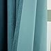 H.VERSAILTEX Linen Blackout Curtain 84 Inches Long for Bedroom/Living Room Thermal Insulated Grommet Linen Curtain Drapes Primitive Textured Burlap Effect Window Drapes 1 Panel - Heather Aegean Blue