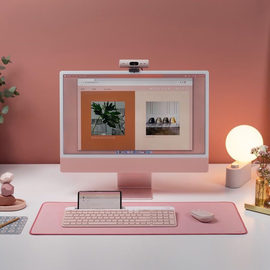 Logitech K585 Multi-Device Slim Wireless Keyboard, Built-in Cradle for Device; for Laptop, Tablet, Desktop, Smartphone, Win/Mac, Bluetooth/Receiver, Compact, Easy Switch, 24 Month Battery - Rose - Image 2