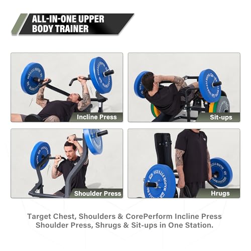 Image of Major Fitness Drone P1 Bench Press Rack with Independent Arms - Adjustable Flat & Incline Bench Press for Chest & AB Workouts - Perfect Home Gym Equipment