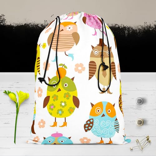 Image of ArtzFolio Pretty Birds | Reusable Sack Bag | Bag for Gym, Storage, Vegetable & Travel
