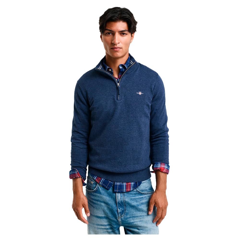 GANT Classic Half Zip Sweater M Blue
