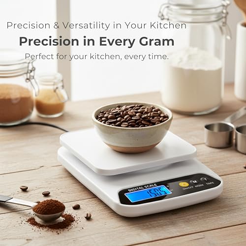 Image of GetSetNova Digital Kitchen Weighing Scale 10kg, Electronic Food Weight Machine for Kitchen, High Precision Digital Scale for Cooking, Baking & Portion Measurement