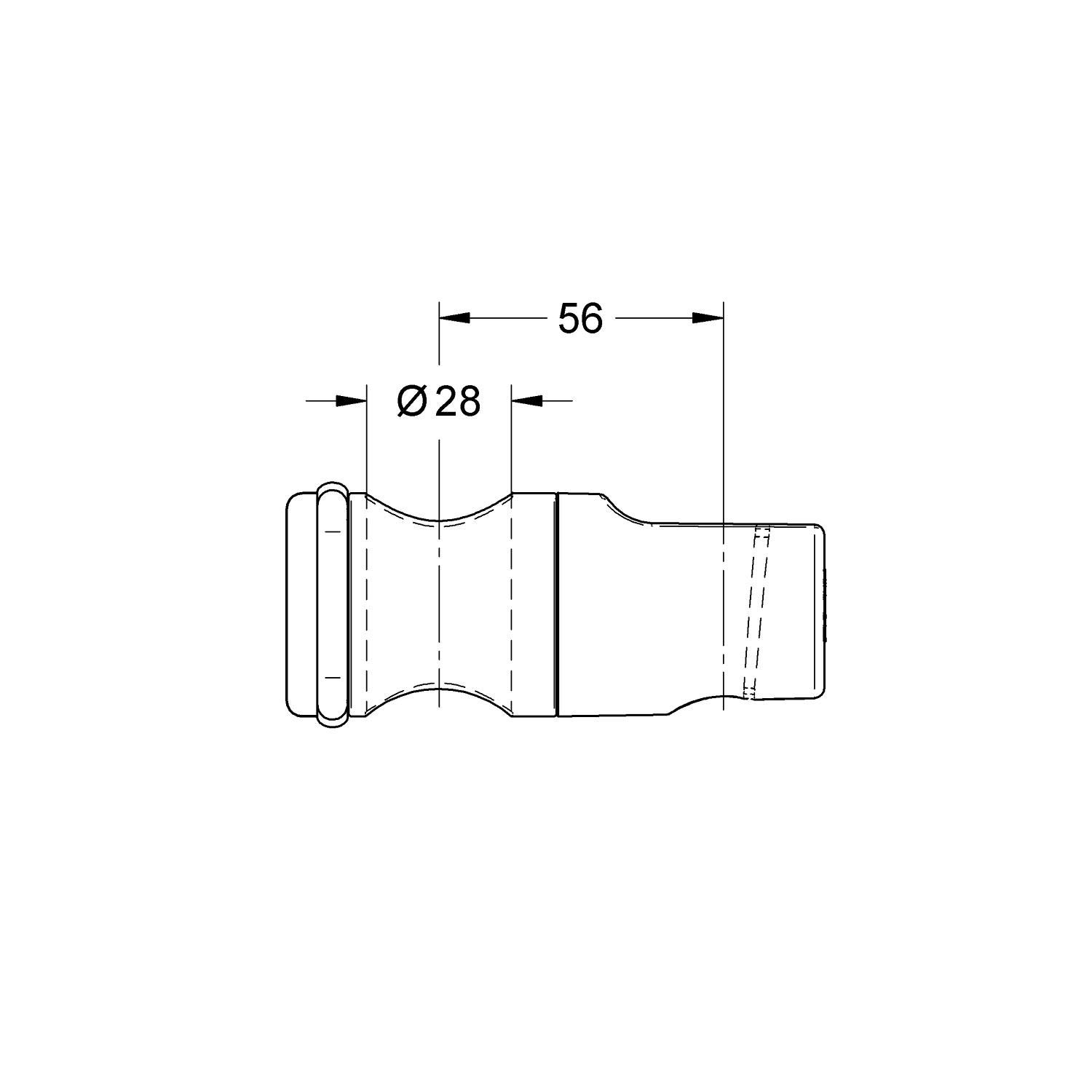 Grohe Relexa Plus - Soporte Metálico para Barras de Ducha (Ref. 12435000), Cromo (Chrome), 28 mm en Diámetro