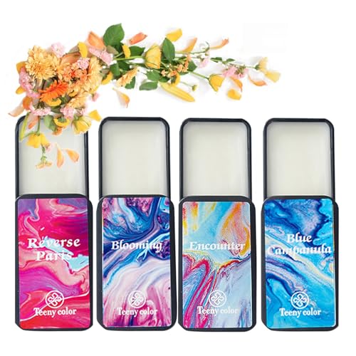 gcdat 4 PCS Solid Balm Set Solid Perfume Portable Pocket Balm Perfume Perfect for Travel Use Natural Fragrance Parfum for Men and Women