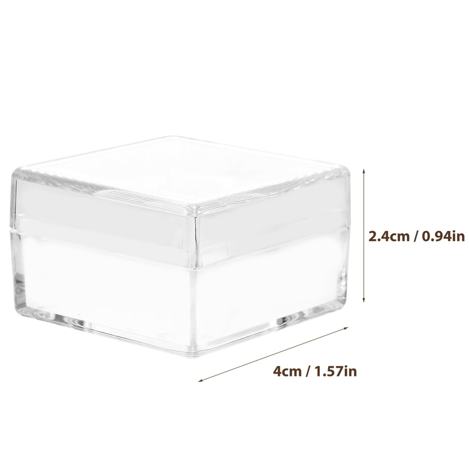 GLSTOY 10pcs Boxes Specimen Container Specimen Case Specimen Storage Case Specimen Display Case Specimen Storage Boxes Mineral Display Case Display Cabinet Clear Boxes Plastic Transparent