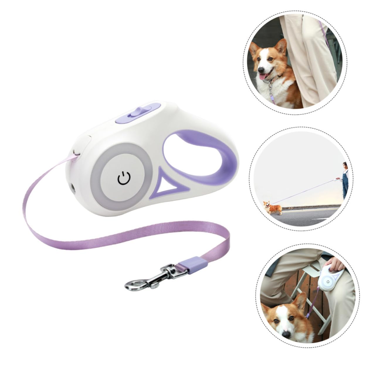 SUPVOX Cuerda Reflectante para Mascotas Correa Retráctil Control Mano para Caminar De Noche