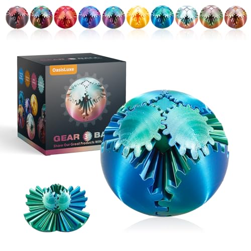 Fidget Gear Ball 3D Printed Shape-Changing Toy Stress and Anxiety Anti Depression for Children and Adults