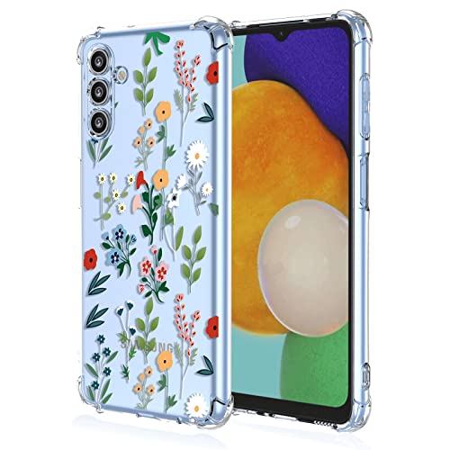 Cover per Samsung Galaxy A04s Custodia Floreale per Ragazza Motivo Trasparente Antiurto Protettiva Telefono - Flower Art donna tpu
