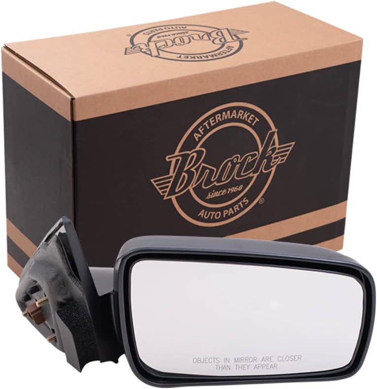 Brock Passengers Power Side View Mirror Replacement for 2005-2009 Mustang 6R3Z17682AA, Medium