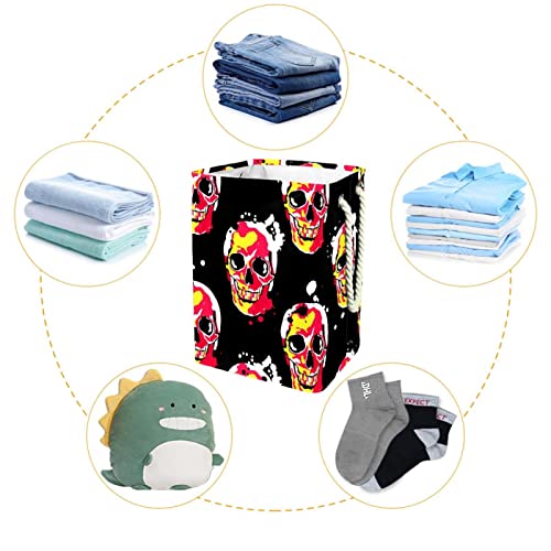 Panier à linge durable style gothique punk et tête de mort - 5