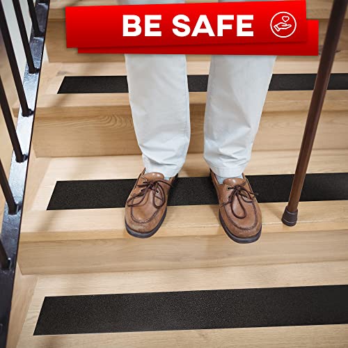 Image of Grip Tape - Heavy Duty Anti Slip Tape for Stairs Outdoor /Indoor Waterproof 4Inch x 50Ft Safety Non Skid Roll for Stair Steps Ramp Traction Tread Staircases Grips Adhesive Non Slip Strips Walk Black