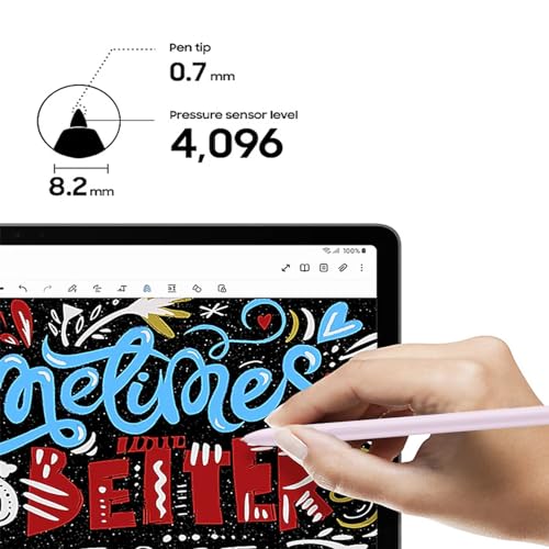 Image of Lavender Galaxy Tab S9 FE S Pen for Samsung Galaxy Tab S9 FE Stylus Pen Replacement 4,096 Pressure Levels WithoutBluetooth+Free 5 Tips