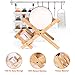 SZUAH Collapsible Bamboo Dish Drying Rack - 2 Tier Space Saving Kitchen Counter Organizer, Holds 19 Plates, Bowls & Utensils (17.8