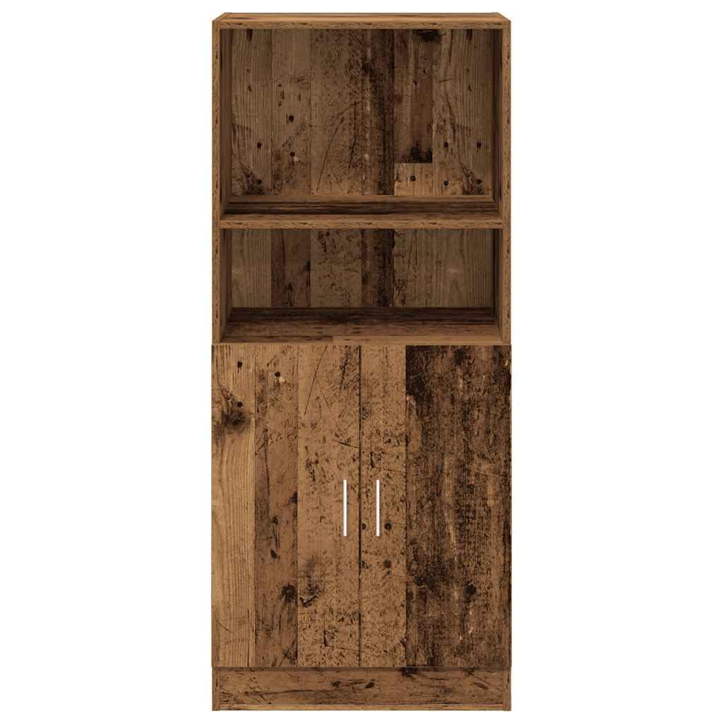 Brokky-Armadietto Cucina Legno Antico 57x41,5x131,5 cm in Truciolato|Mobile Sottolavello per Cucina