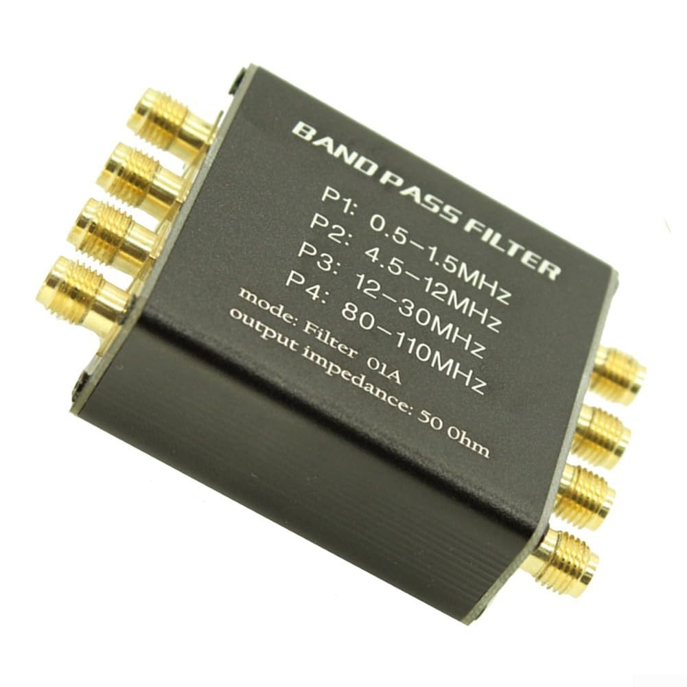 Prefiltro de radio 4-PASS BPF 06A Filtro de paso de banda de carcasa de aluminio 1Hz-300MHZ Conector hembra Conector hembra de onda media onda corta