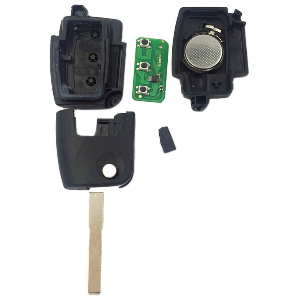 Llave Funda de Coche Mando a Distancia para Ask 433MHz Keyless Entry Remoto Llavero para Ford Focus Mondeo C MAX S MAX Galaxy Fiesta