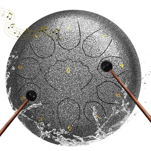 8 Inch Steel Tongue Drum 11 Notes A Major Handpan