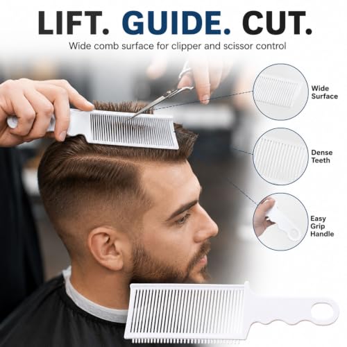 Image of 4 Pcs Hair Cutting Comb Set, Fade Haircut, Trimmer Comb for Barber Use
