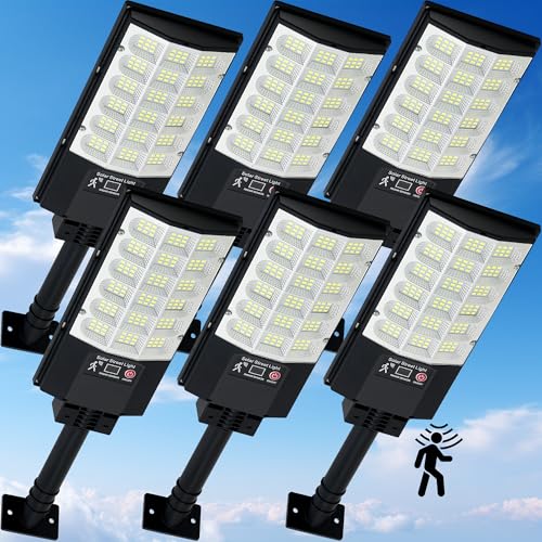 TFKK Solar Street Lights Outdoor, Waterproof Motion Sensor Solar Lights with Remote Control, 6500K...