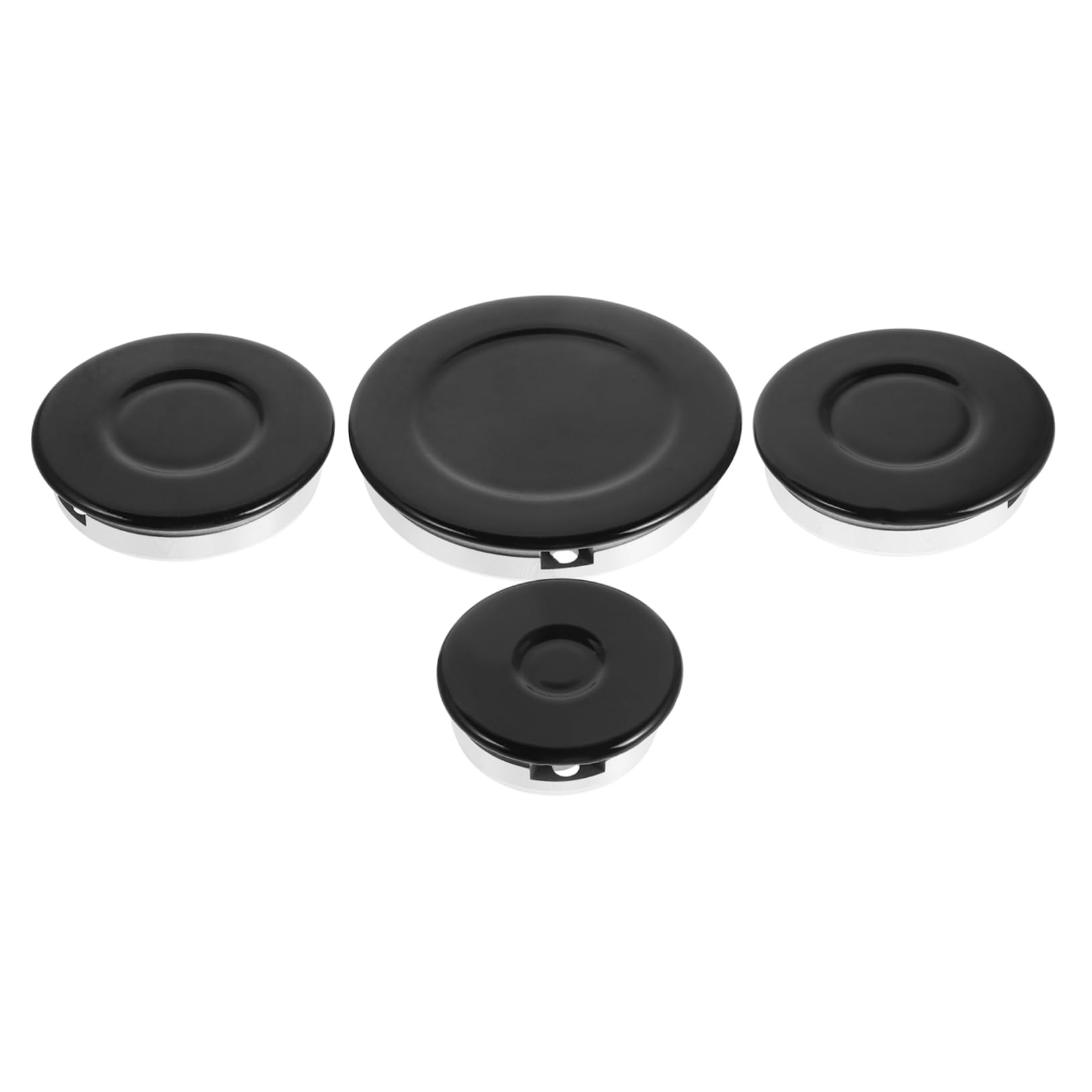 Juego de Tapas de Aluminio y Hierro Negro para Quemador de Gas Diseño Multifuncional para Múltiples Fogones en Estufas de Cocina