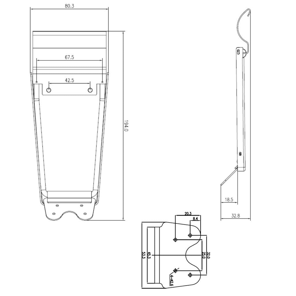Lange Version Vibrola Gitarre Tremolo Bridge Saitenhalter Vibrato Saitenhalter kompatibel mit LP/SG/ES Gitarre Chrom