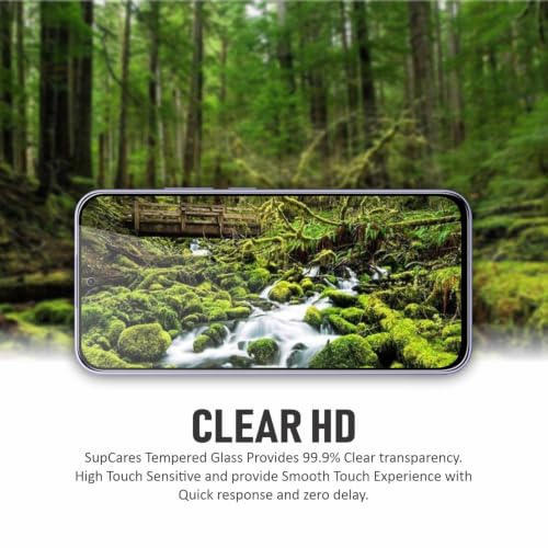Image of SupCares Tempered Glass for Redmi Note 17 (6.99 Inch) With Installation Kit | 9H Edge to Edge Screen Protector | Black