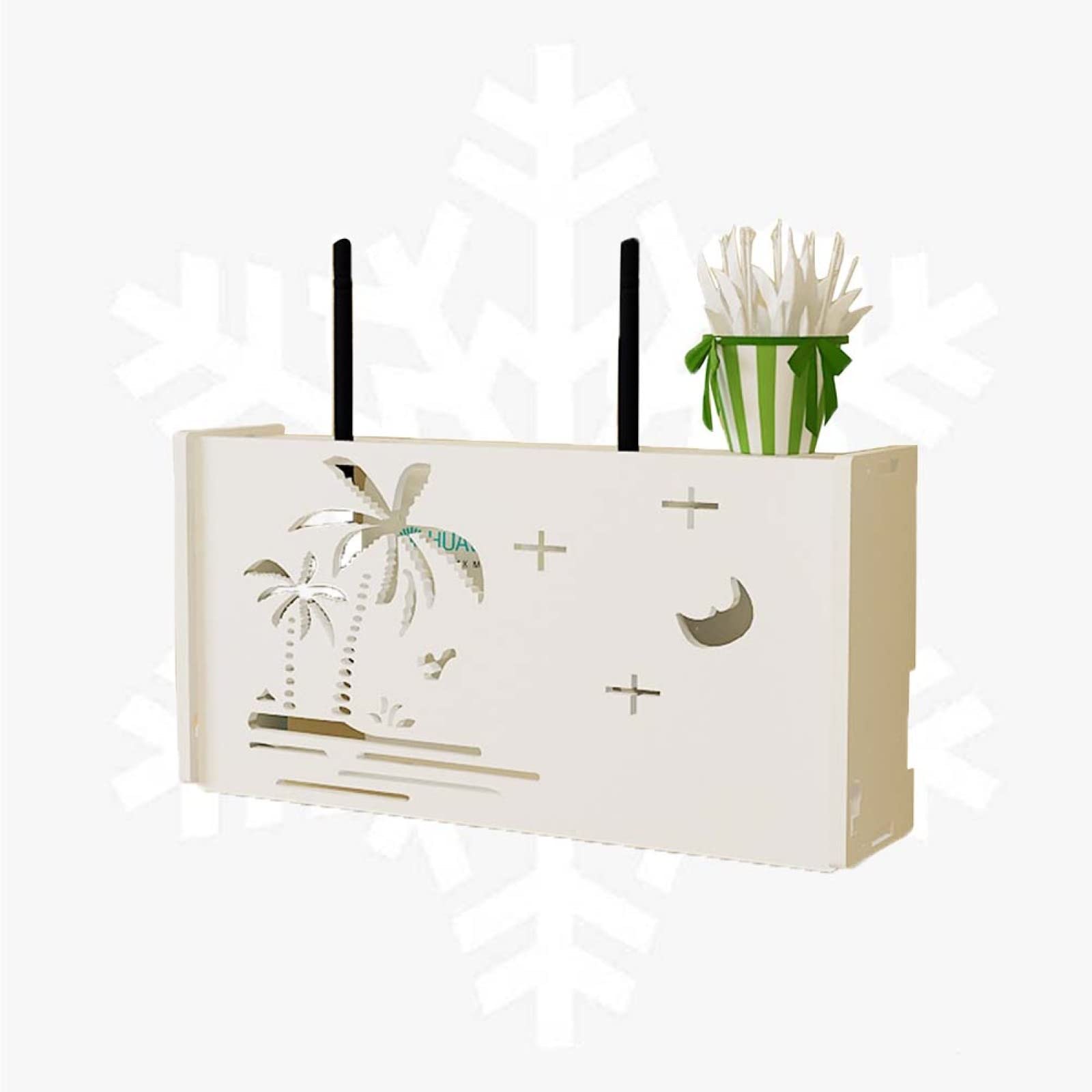 Router-Aufbewahrungsbox, Kabelmanagement-Aufbewahrungsbox, Hider Rack-Organizer, Wandhalterung für One/PS4/Kabelbox/DVD-Player, E40x9,5x20cm