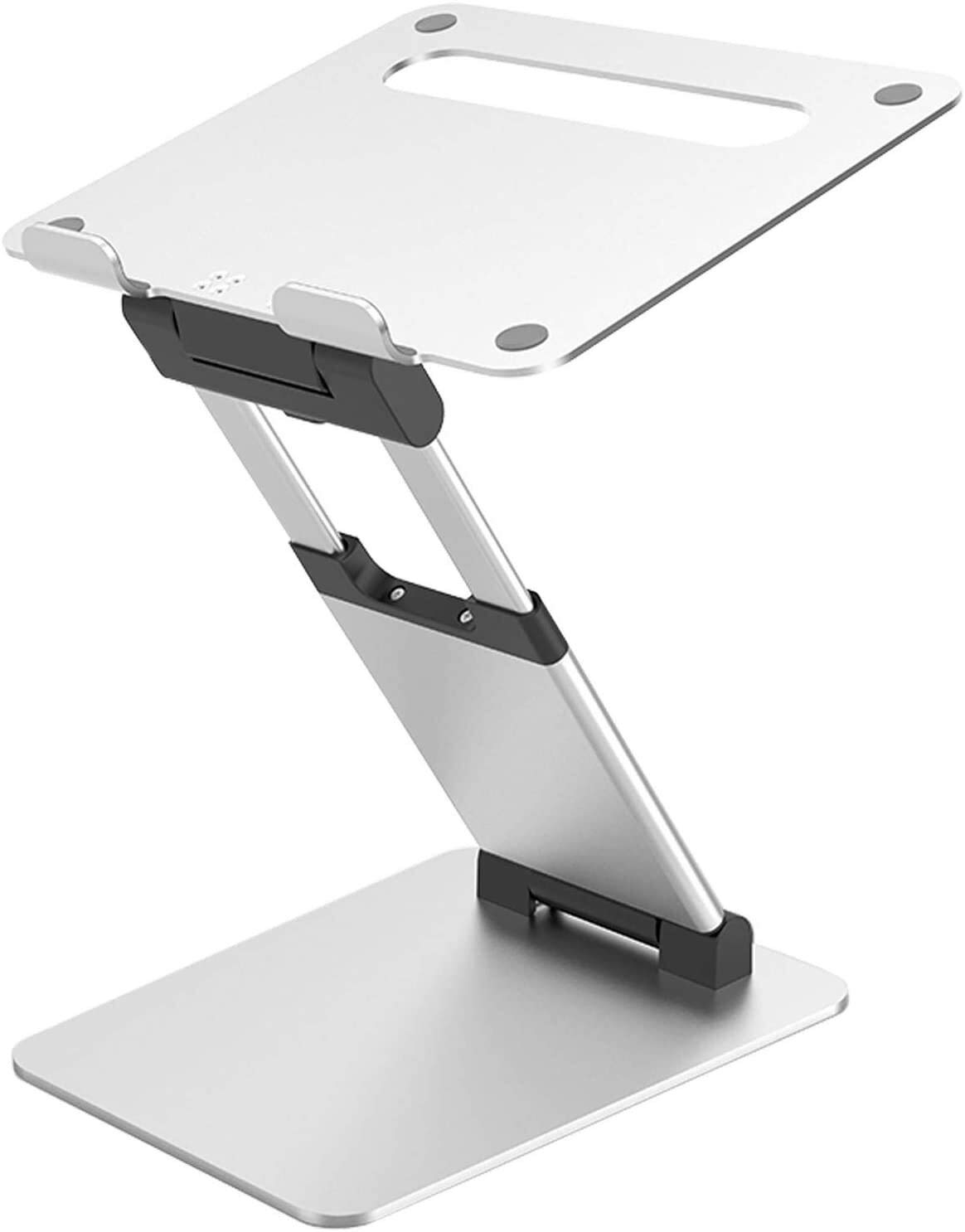 Podstawka do laptopa Biurko Rozkładany Podstawka do laptopa Regulowana wysokość Kąt aluminium Uchwyt komputera Uchwyt na notebooka Z antypoślizgowym silikonem Składany Ergonomiczny Kompatybilny z 11''