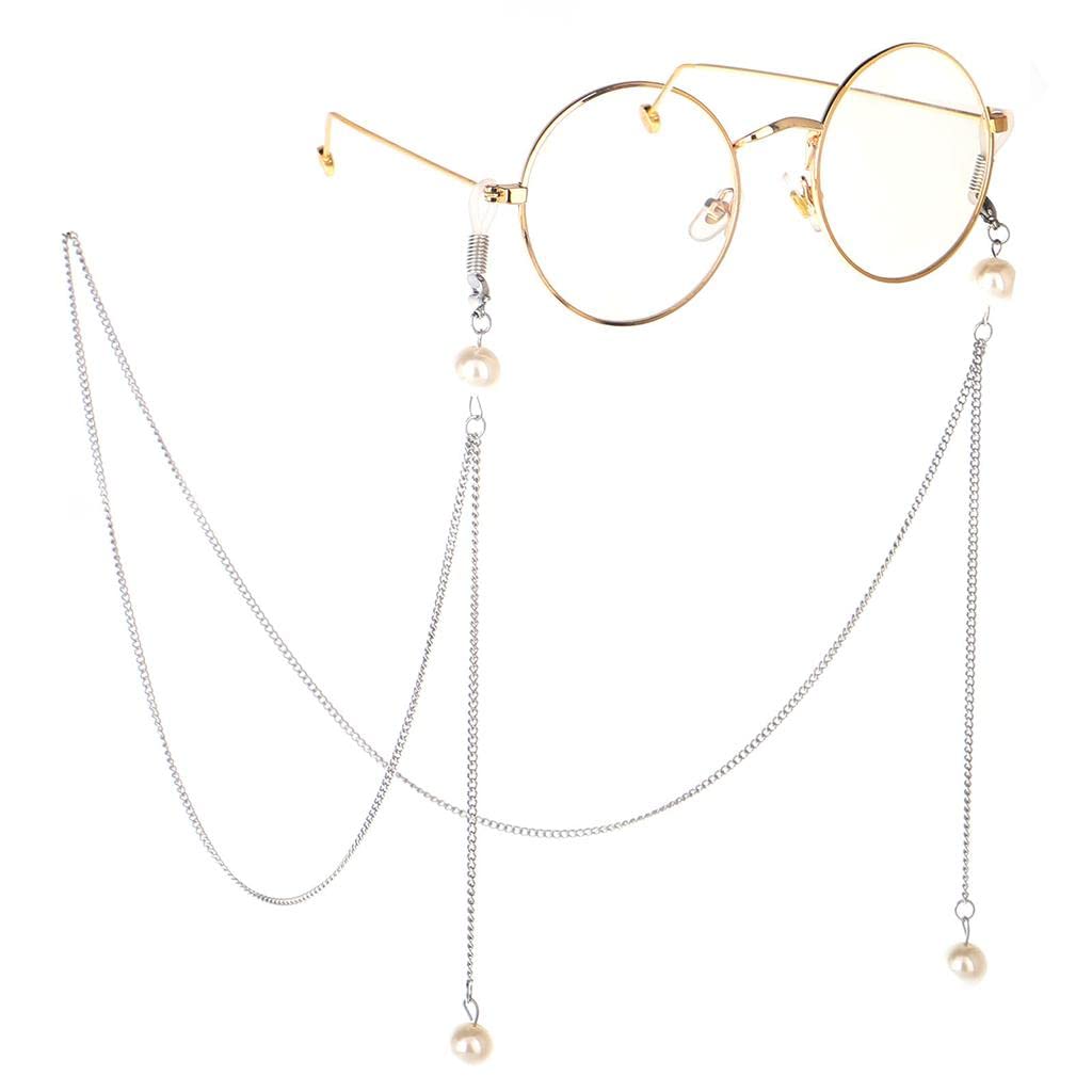 CALANDIS™ 90cm Stainless Steel Sunglasses Eyeglasses Holder Chains with Pearl Silver | Other Vision Care | Vision Care-image-18