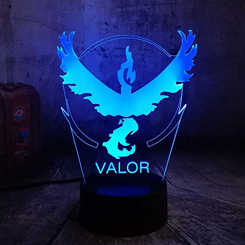 Preisvergleich Produktbild LIX-XYD Umgebungslicht, Angeführt Illusion Lampen-Nachtlicht Schlafen Beleuchtung Nachtlicht for Kinder 7 Farbe Logo Pokemon Stimmungslicht