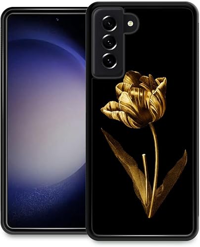 Miniatura 1 de DAIZAG Funda compatible con Samsung Galaxy S23 Plus, Art Golden Rose para hombre y mujer, protección a prueba de golpes, antiarañazos, TPU para