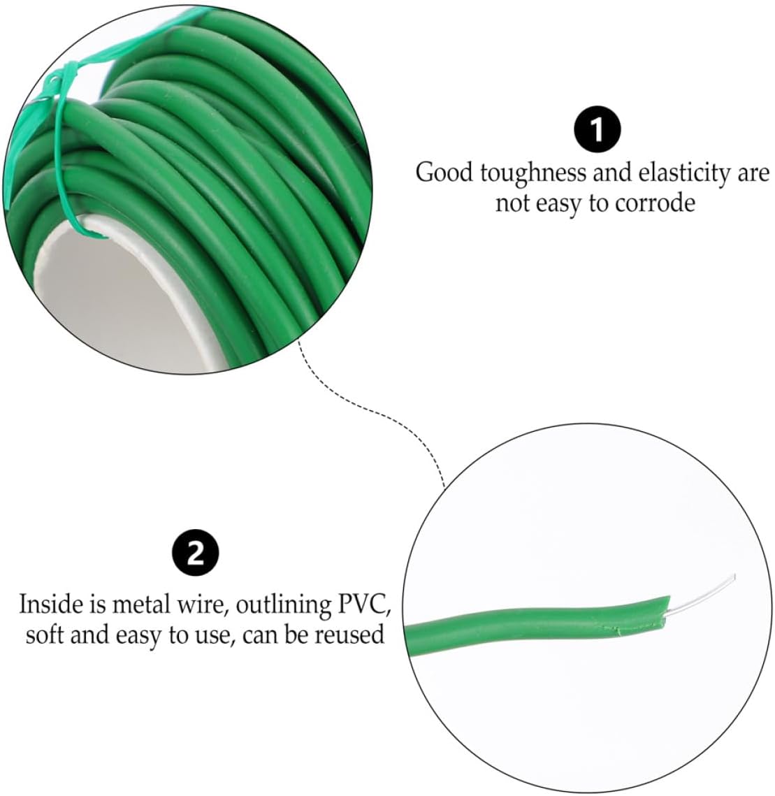 Alasum 2 Rolls Plant Cable Ties 3.5mm X 20m Garden Plant Straps for Climbing for Outdoor Gardening