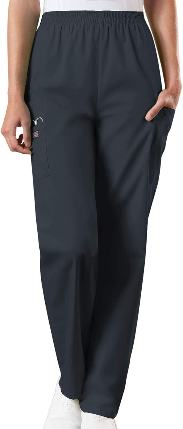 Cherokee Women's Scrub Set V-Neck Dolman Sleeve Top & Pull-On Cargo Pant with Elastic Waist & Fade Resistant Fabric -CK00043C - Image 3