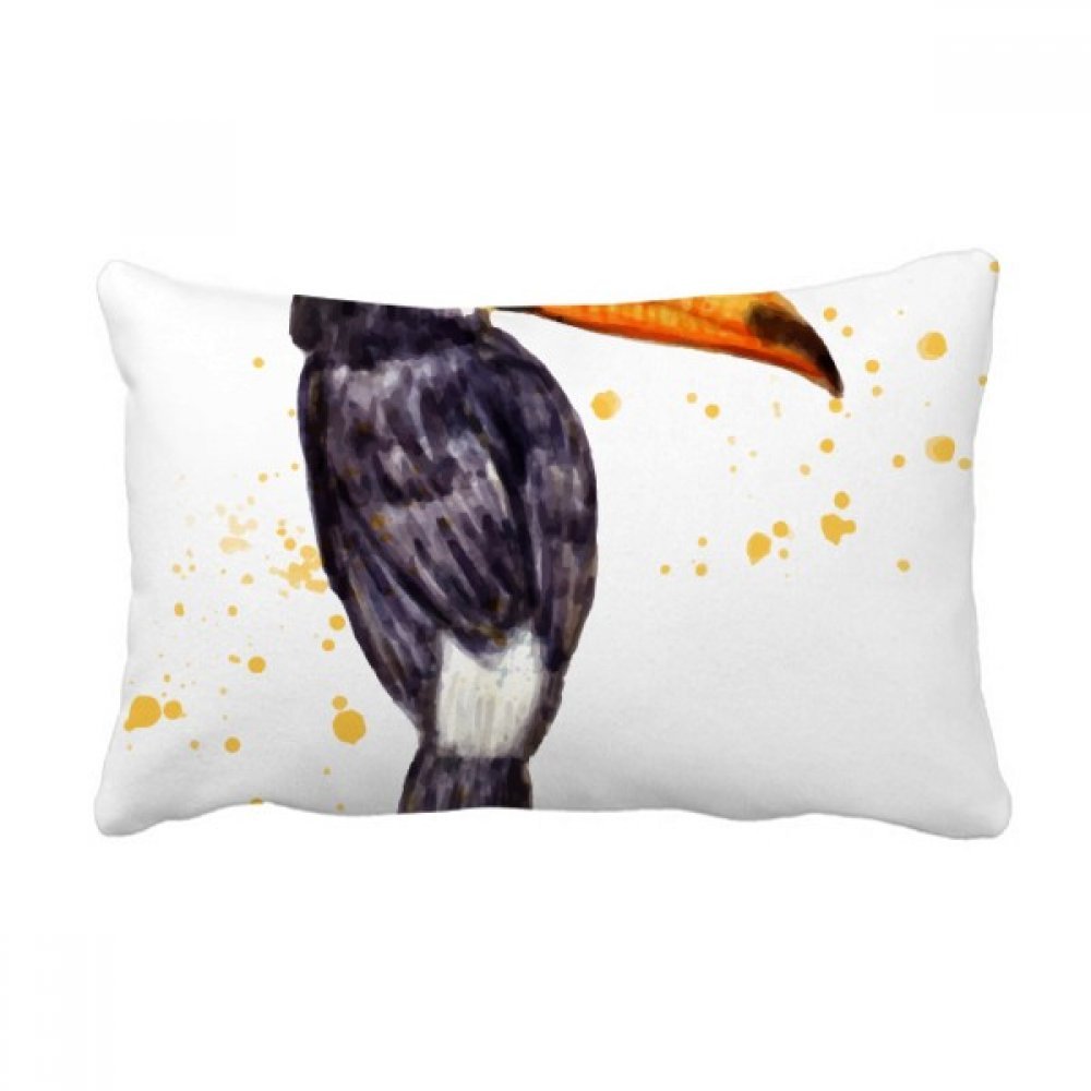Coussin oiseau tropical Ramphastos Toco multicolore 16x24 pouces oreiller canapé