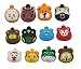 Colorboy Cute Cartoon Animal Tennis Dampener （Pack of 12 pcs） with Keychain Function Tennis String Shock Absorber Gift