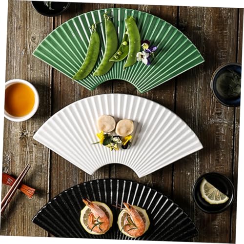 Plato decorativo japonés para sushi de cerámica blanca miniatura 7