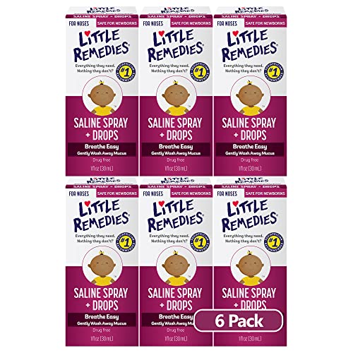 Image of Little Remedies Saline Spray and Drops | Safe for Newborns | 1 Fl Oz (Pack of 6)