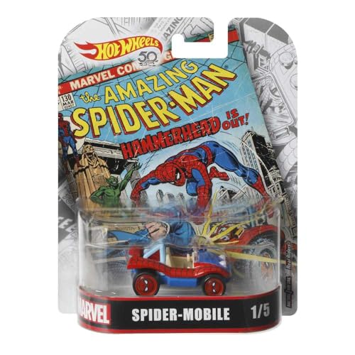 Hot Wheels Spider-Mobile Vehículo escala 1:64 miniatura 5