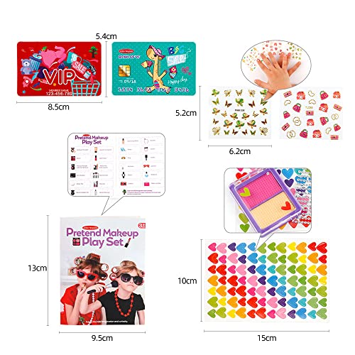Chusui Kit de maquiagem infantil Conjunto de maquiagem fingida para meninas Kit de maquiagem para br