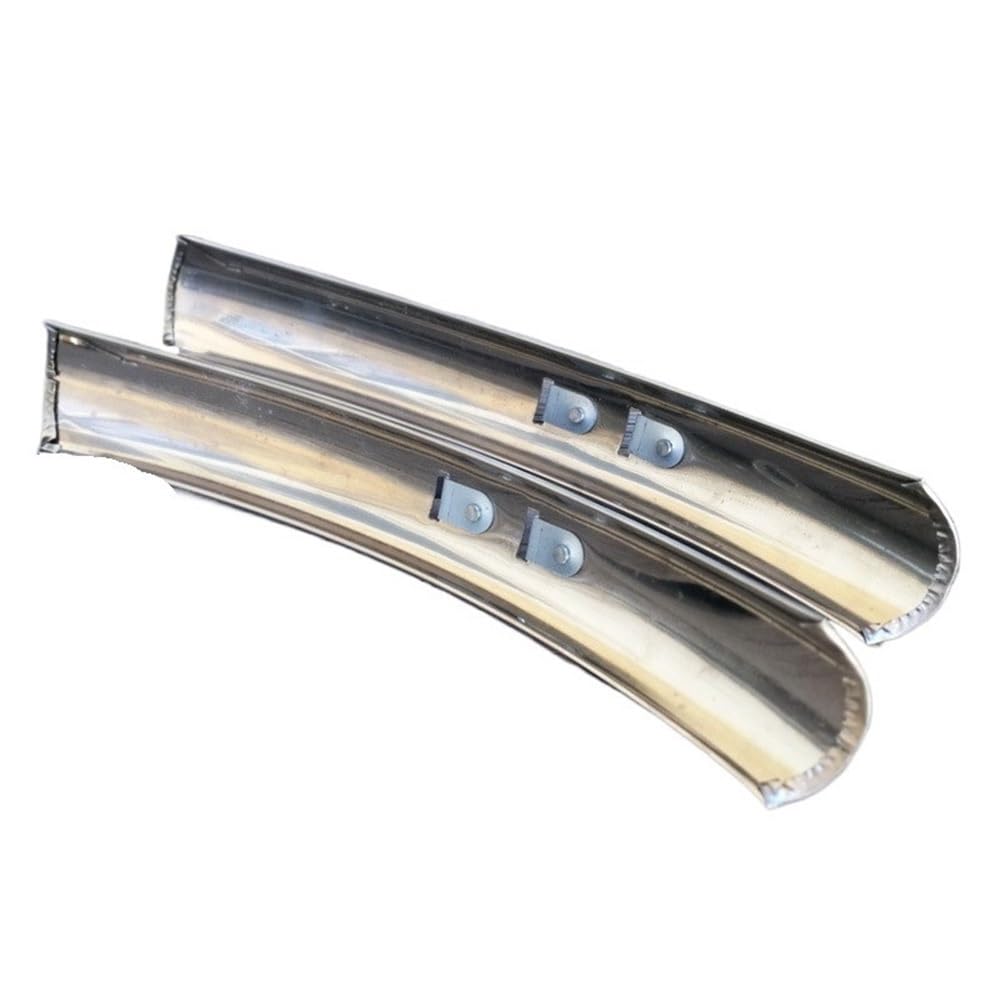 Trgqify-Km Front And Rear 1 Set Retro Bike Mudguard, Bike Mudguards Set 700C 23C 25C Stainless Steel Mudguard Parts(Front And Rear)