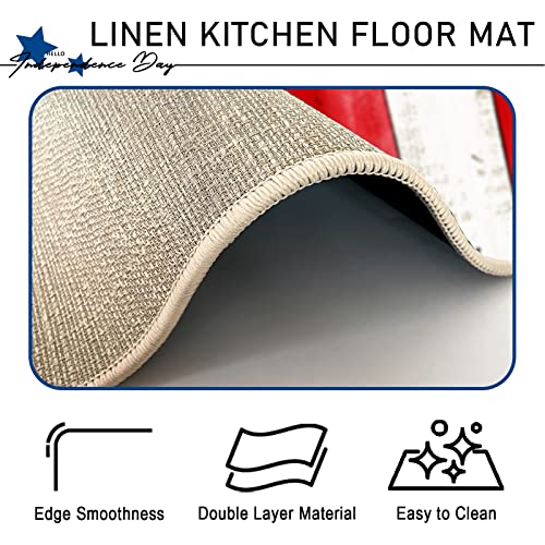 Tailus 4Th Of July God Bless America Patriotic Decorative Front Door Mat, American Stars Stripes Doormat Indoor Outdoor Floor Entryway Rug, Usa Memorial Day Summer Home Kitchen Decoration 17X29 Inch #TOP3