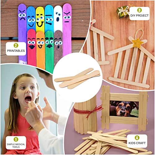 Ktojoy B063 8"100Pcs Jumbo Wooden Craft Sticks Wooden Popsicle Craft Sticks Stick Treat Sticks Ice Pop Sticks thumb #5