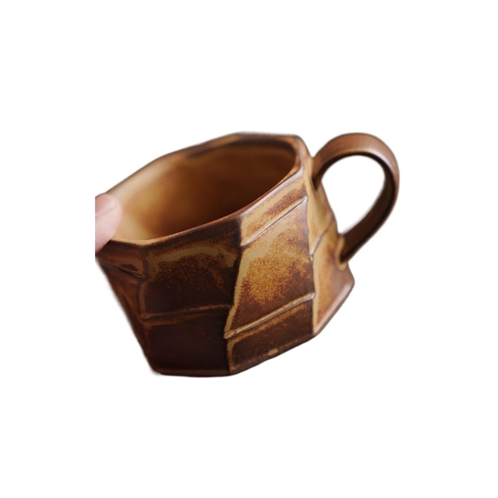 Kubek do kawy retro ceramiczny kubek do kawy kubek do latte amerykański kubek do kawy, filiżanka do kawy (Bruin)